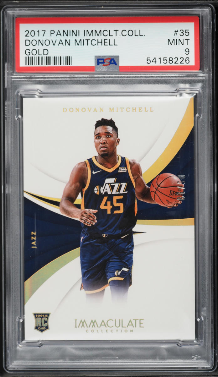 2017 Immaculate Collection Gold Donovan Mitchell ROOKIE /10 #35 PSA 9 MINT