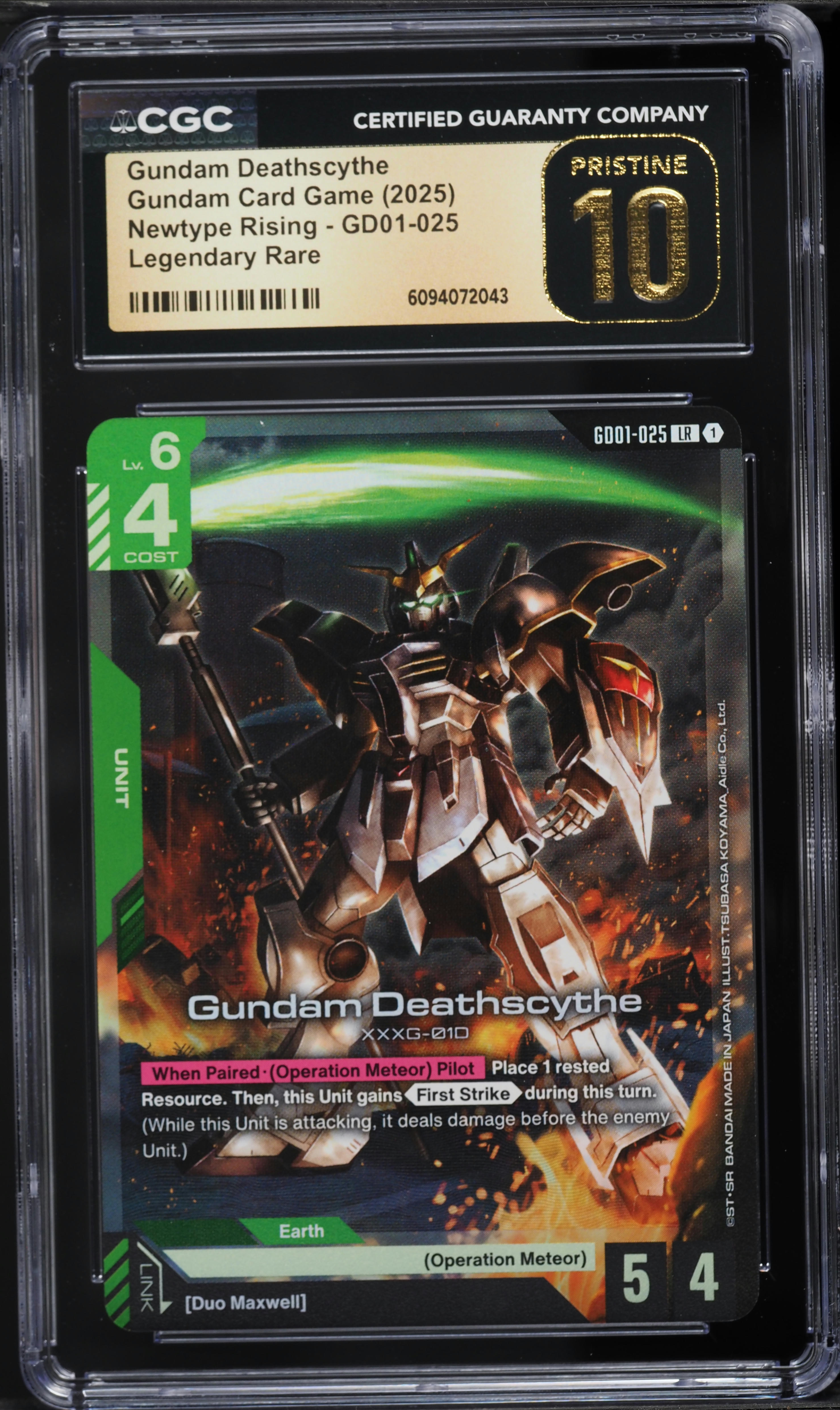 2025 Gundam Card Game Newtype Rising LR Gundam Deathscythe #GD01