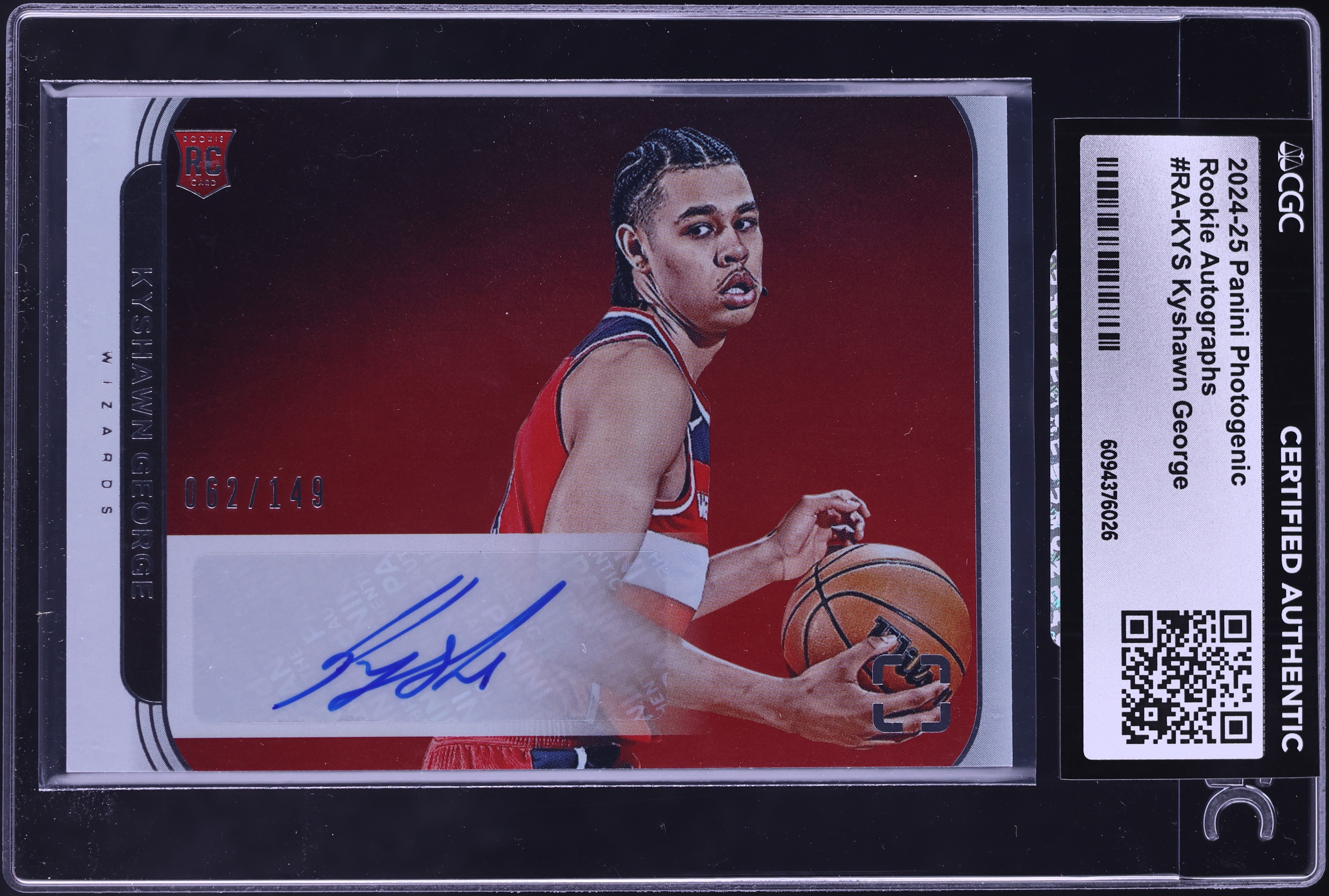 2024-25 Panini Prizm Kyshawn George Rookie Signatures Prizms 