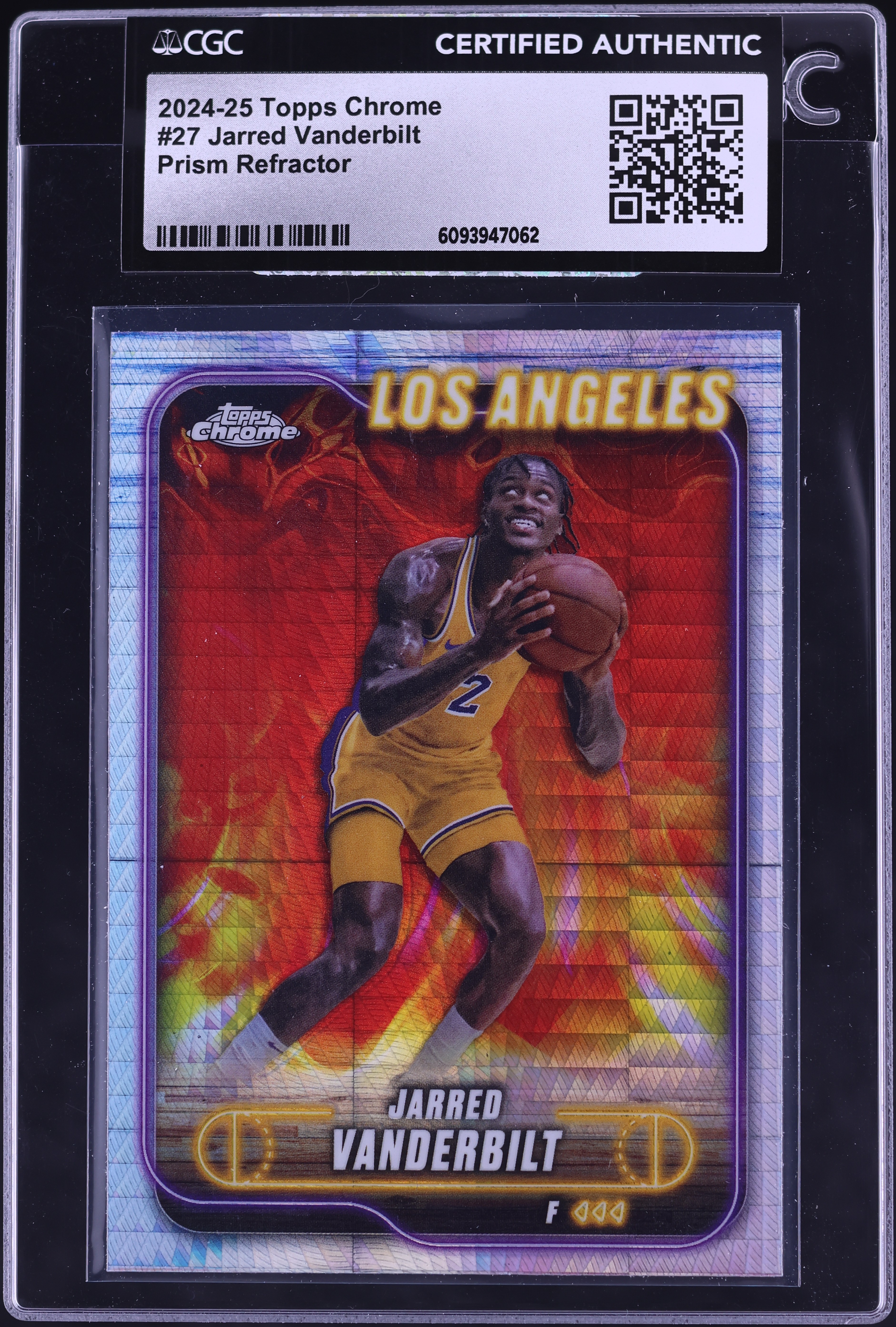 2024 Topps Chrome Basketball Prism Refractor Jarred Vanderbilt #27