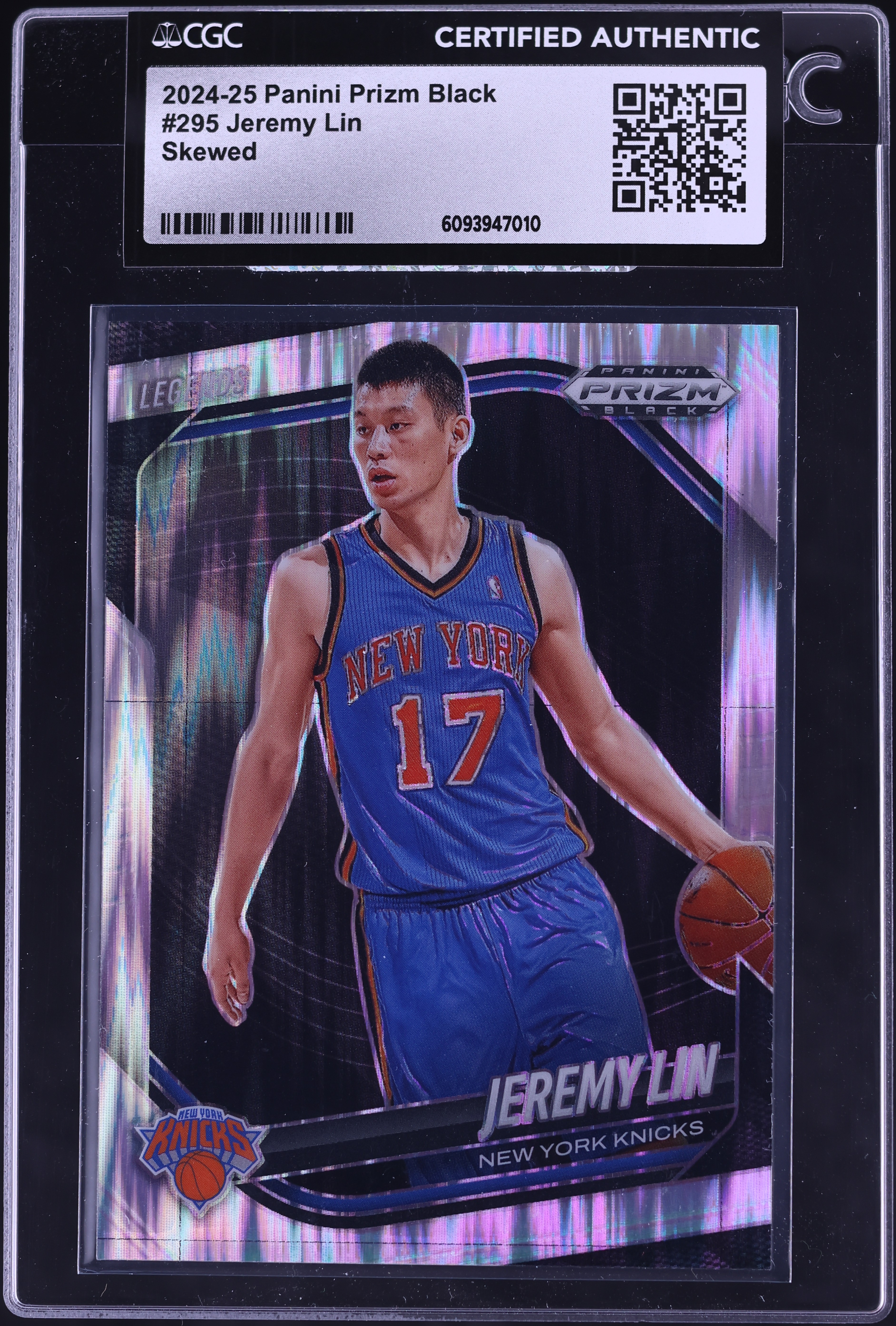 2024 Panini Prizm Black Skewed Jeremy Lin /249 #295 CGC AUTH on 