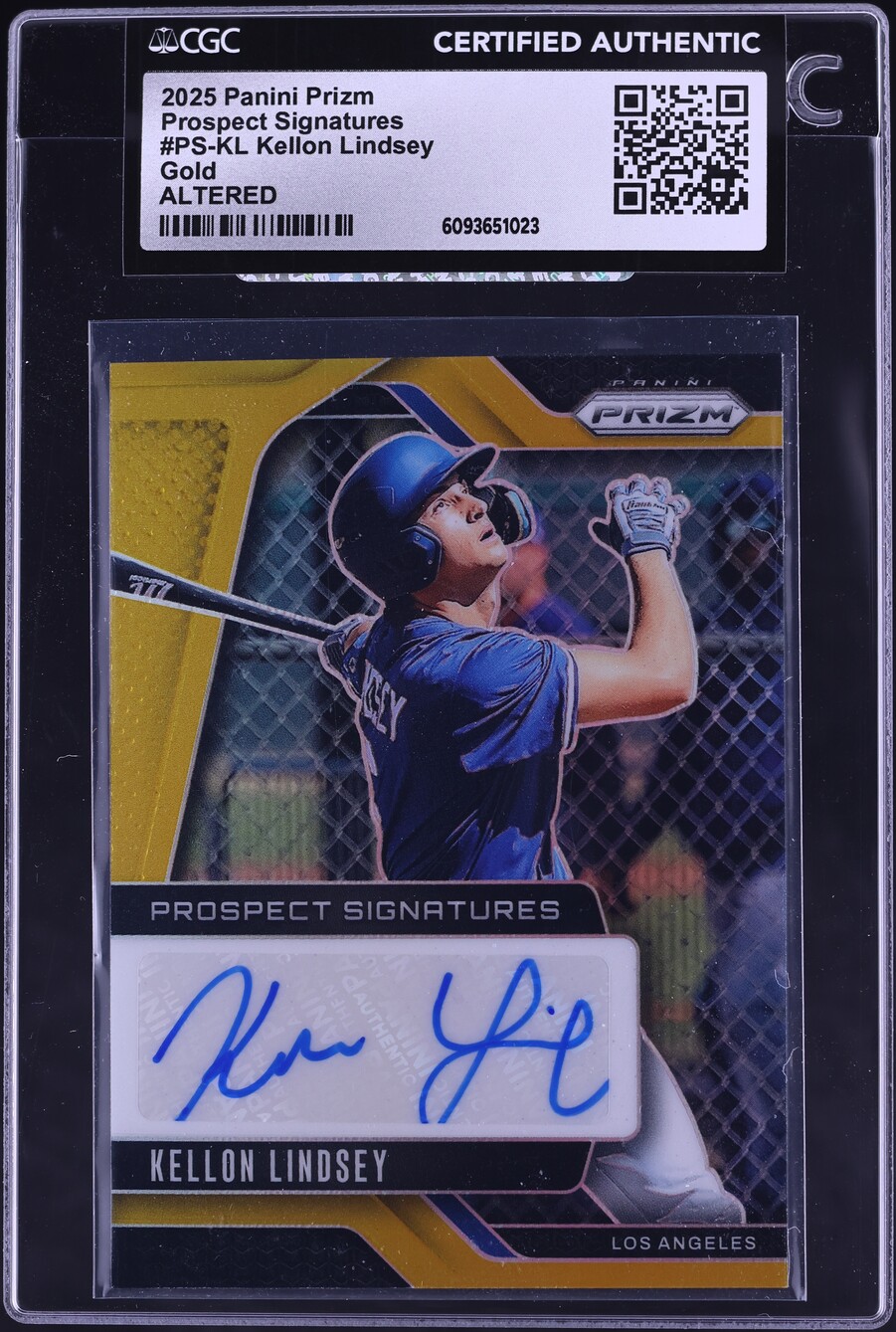 2025 Panini Prizm Prospect Gold Kellon Lindsey ROOKIE AUTO /10 #PS