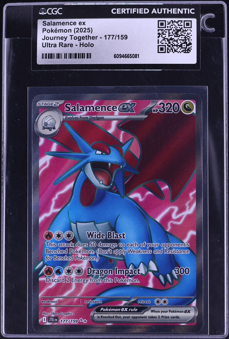 2025 Pokemon Scarlet & Violet Journey Together Full Art Salamence