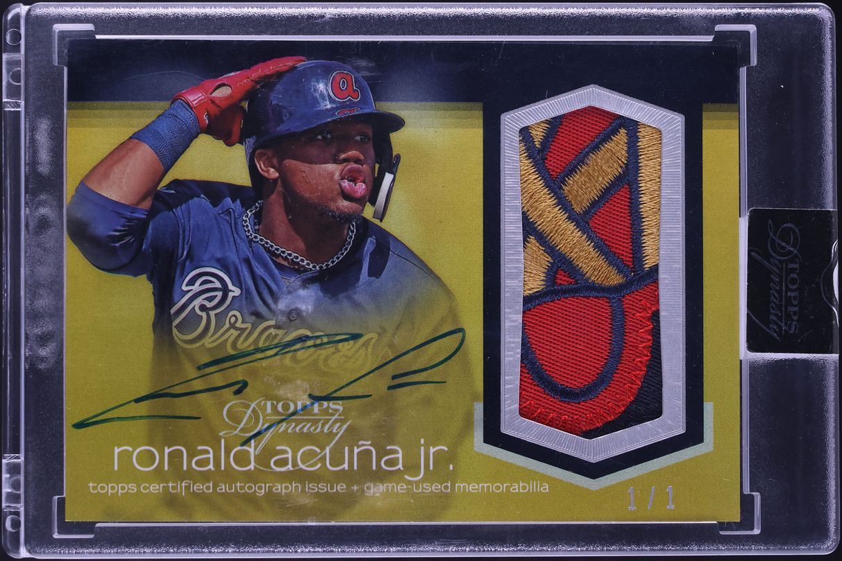 2018 Topps Dynasty Gold Ronald Acuna Jr. ROOKIE PATCH AUTO 1/1 #AP-RAC6
