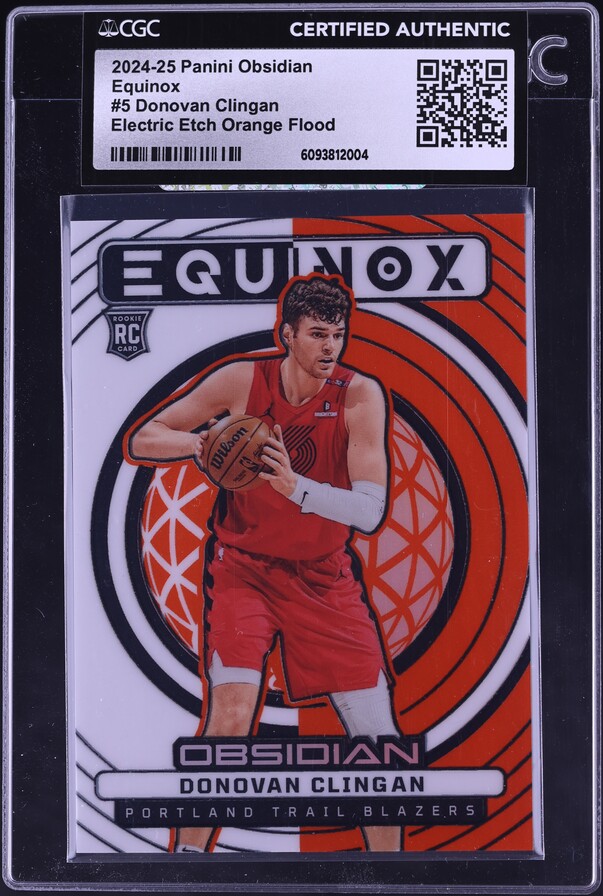 2024 Panini Obsidian Equinox Electric Etch Orange Flood Donovan