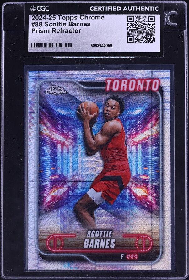 2024 Panini Prizm Black Mojo Scottie Barnes /25 #65 CGC AUTH on