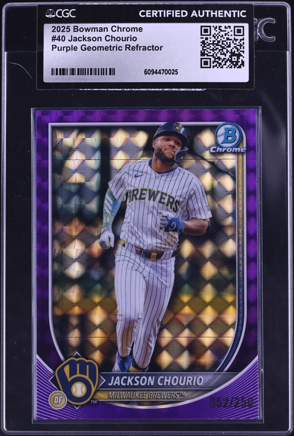 その他 topps bowman chrome JAY-Z refractor 2025 Bowman Chrome Purple Geometric Refractor Jackson Chourio /250