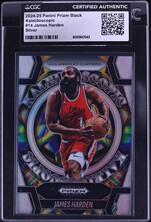 2024 Panini Prizm Black Kaleidoscopic Silver James Harden #14 CGC