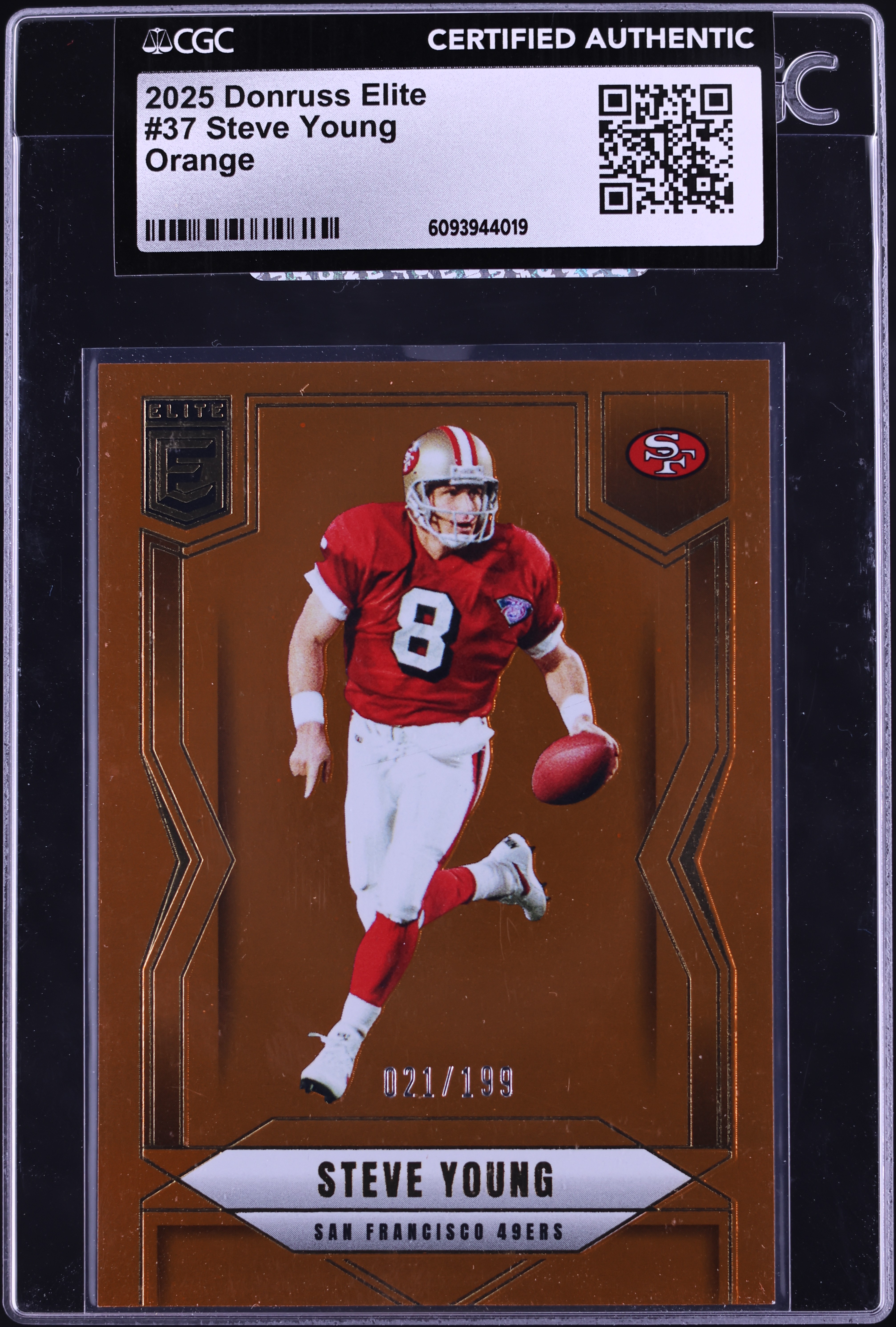 2025 Donruss Elite Football Orange Steve Young #37