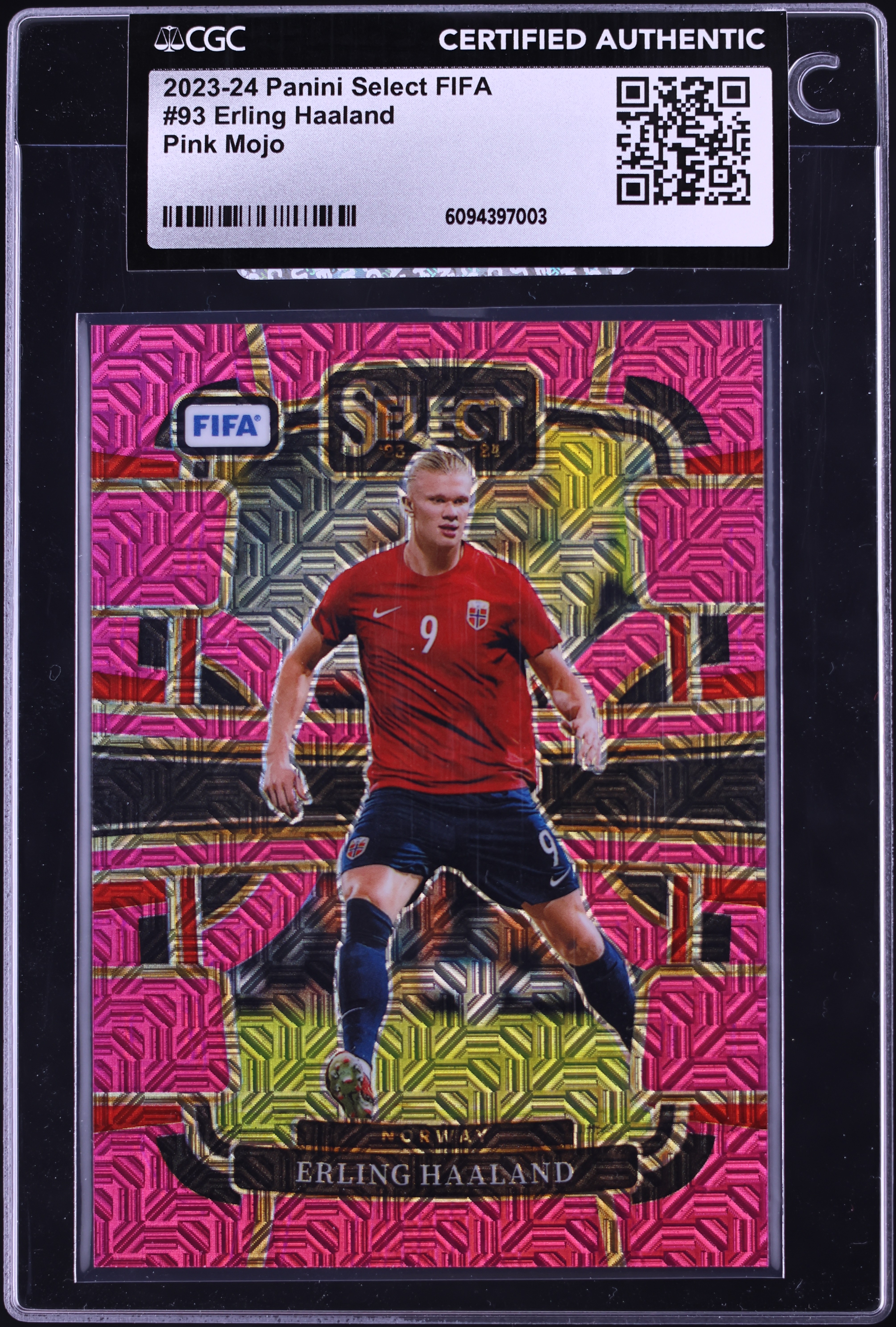 2023 Select FIFA Terrace Pink Mojo Erling Haaland /199 #93 CGC