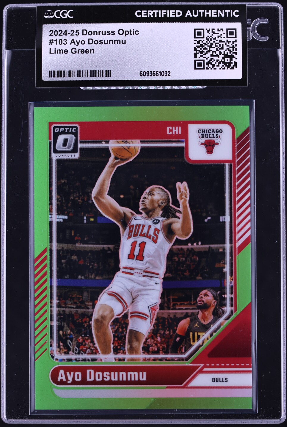 2024 Donruss Optic Lime Green Ayo Dosunmu /149 #103 CGC AUTH