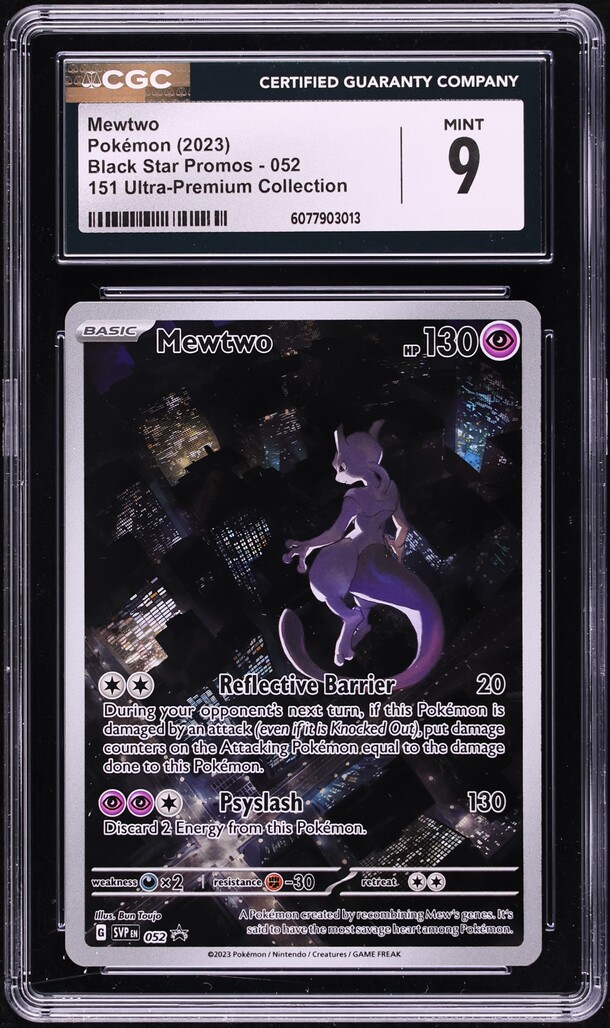 2023 Pokemon Scarlet & Violet 151 Promo Ultra Premium Full Art Mewtwo #52 CGC 9 MINT