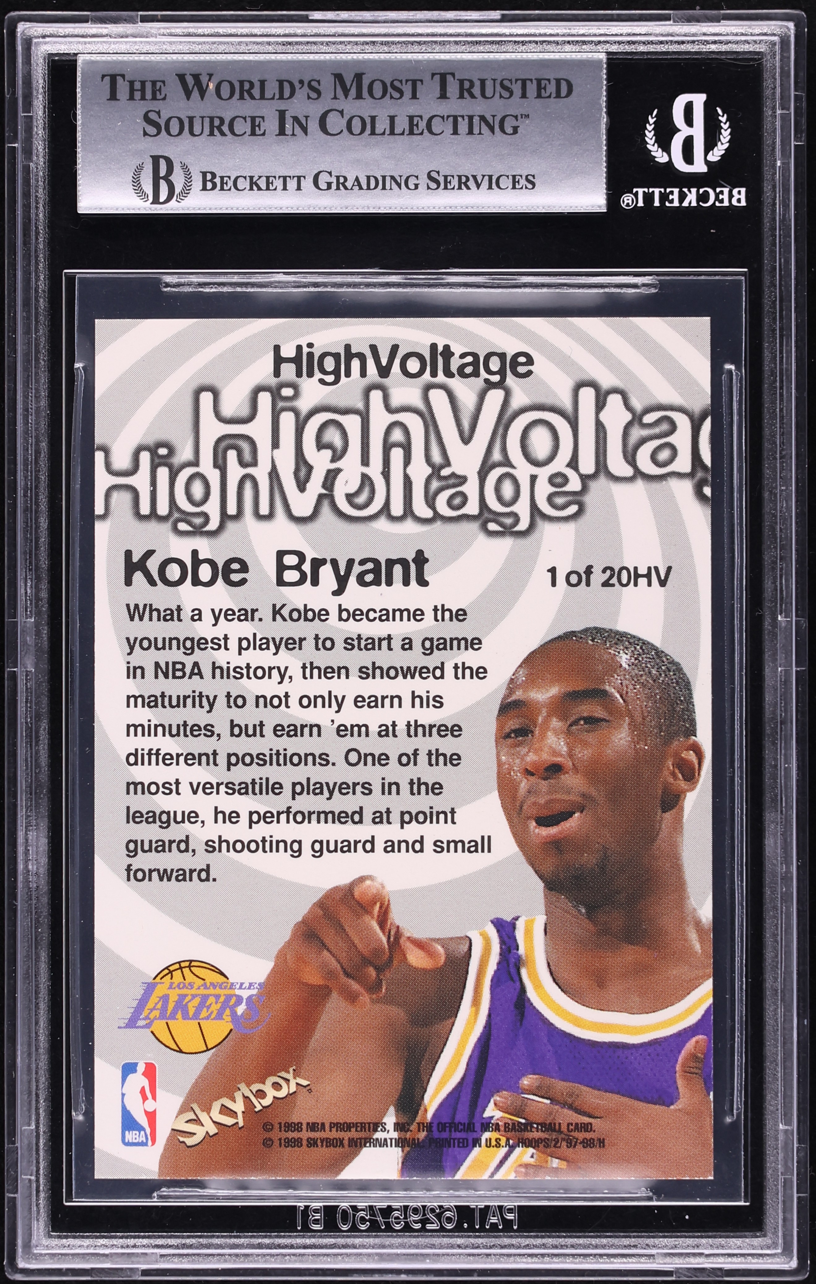 その他 ELETE series Kobe Bryant one of one 1997-98 Skybox E-X2001 Star Date 2001 EX2001 #3 Kobe Bryant PSA 8