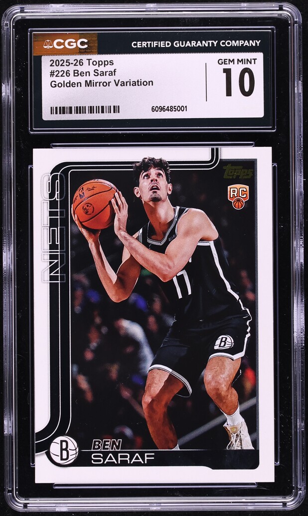 2025 Topps Golden Mirror Variation Ben Saraf ROOKIE #226 CGC 10