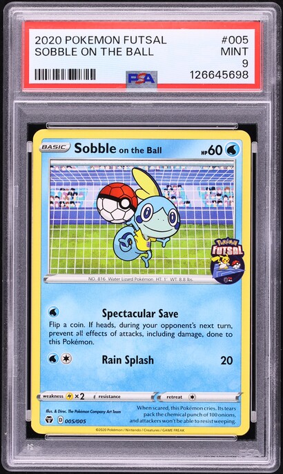2020 Pokemon Sword & Shield Futsal Sobble On The Ball #5 PSA 9 MINT
