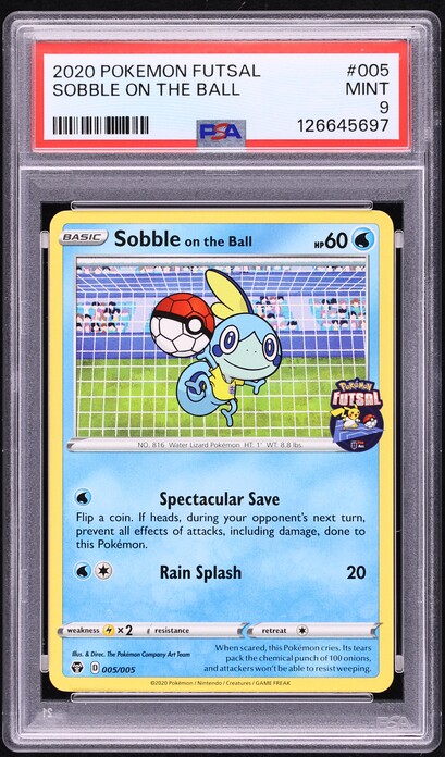 2020 Pokemon Sword & Shield Futsal Sobble On The Ball #5 PSA 9 MINT