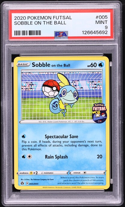 2020 Pokemon Sword & Shield Futsal Sobble On The Ball #5 PSA 9 MINT