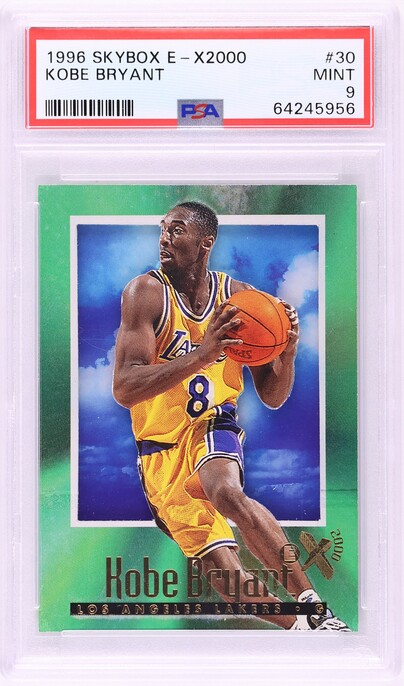 1996 Skybox E-X2000 Kobe Bryant ROOKIE #30 PSA 9 MINT on Fanatics