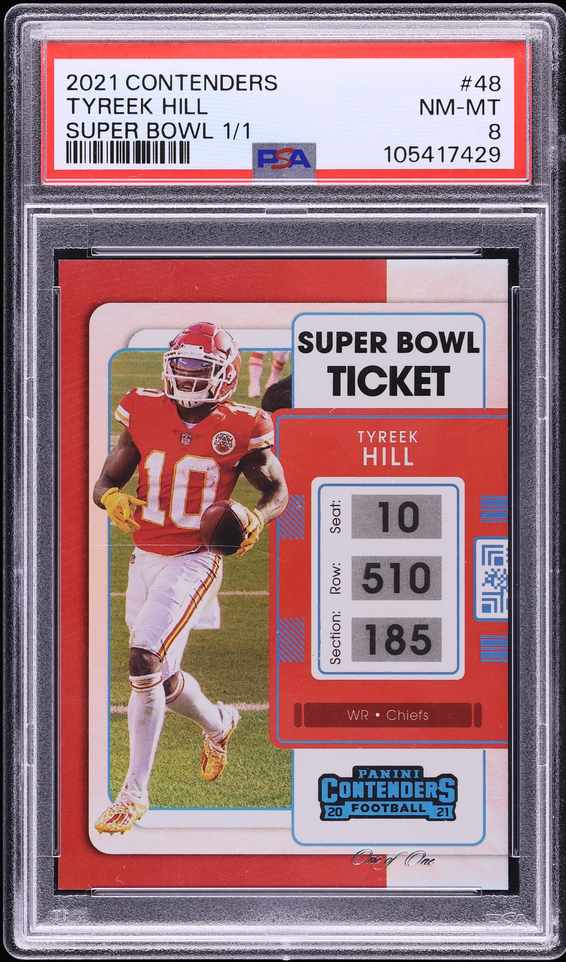 2021 Panini Contenders Football Tyreek Hill #8