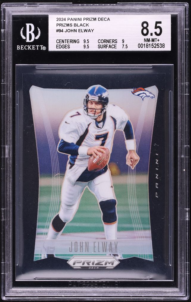 2024 Panini Prizm Deca Black John Elway #94 BGS 8.5 NM-MT+