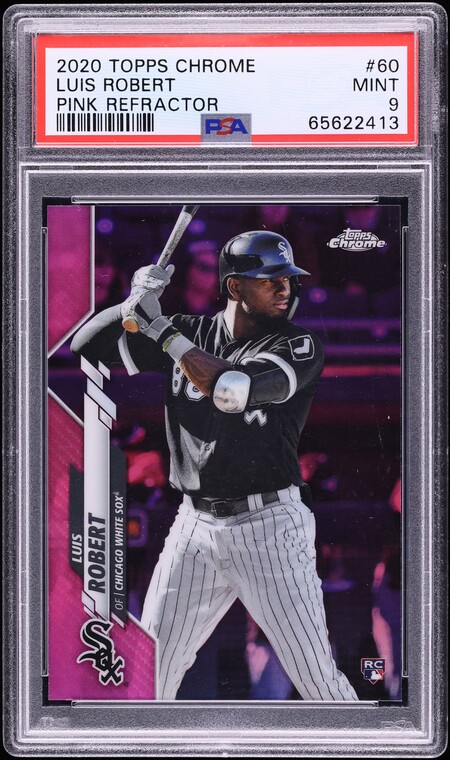 2020 Topps Chrome Luis Robert Pink Refractor #60 PSA 9 | Card Ladder