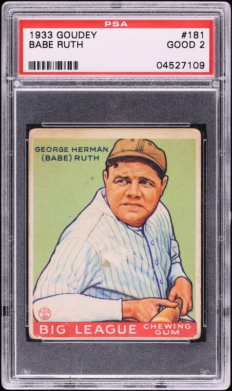 1933 Goudey Babe Ruth #181 PSA 2 GD