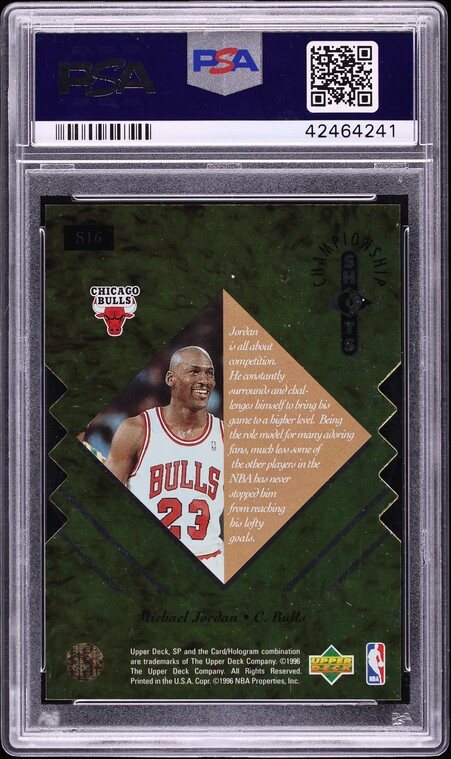 1995 SP Championship Shots Michael Jordan #S16 PSA 10 GEM MINT