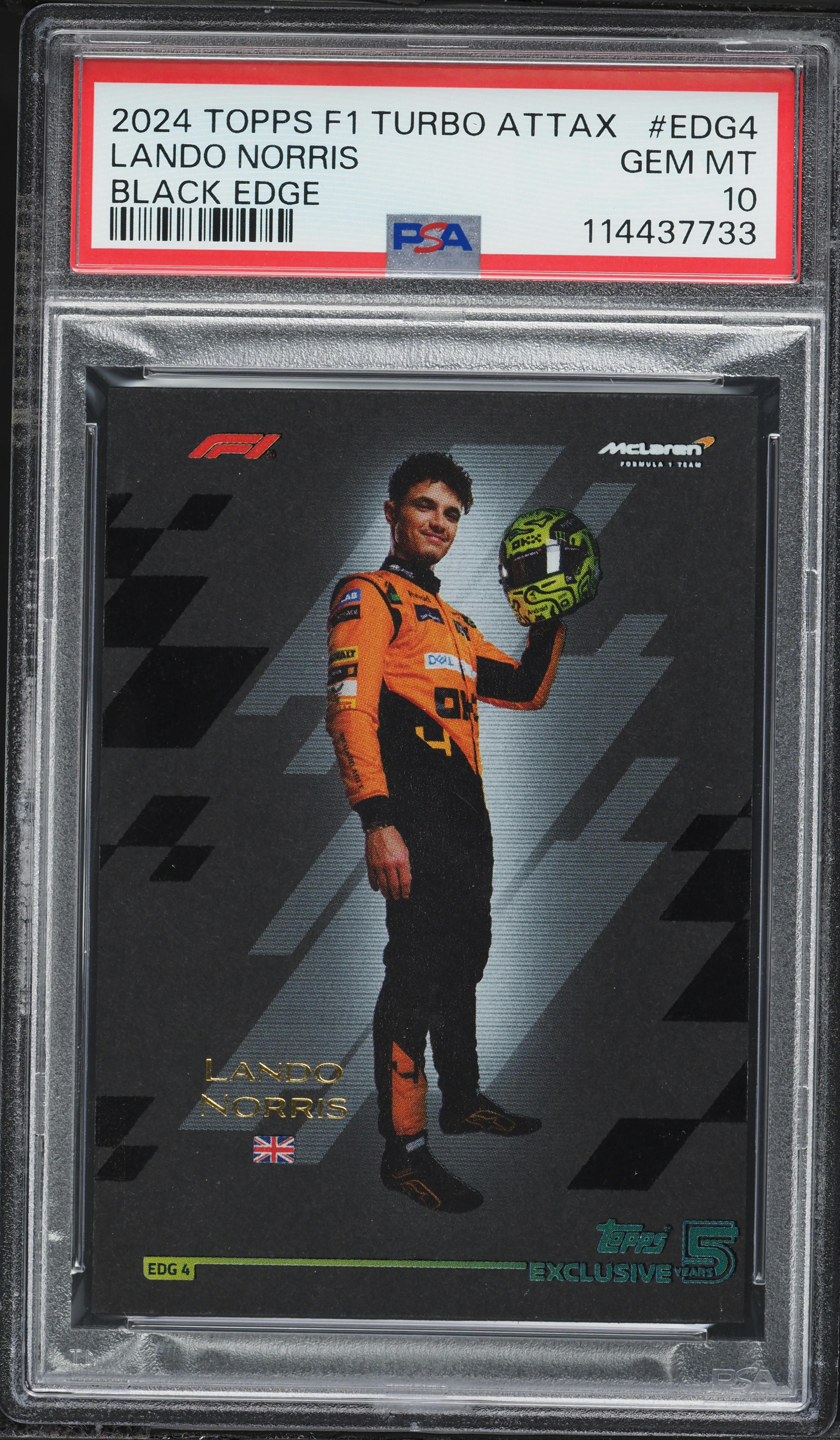 2024 Topps Formula 1 Turbo Attax Black Edge Lando Norris #EDG4 PSA