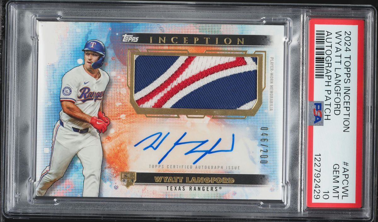 2024 Topps Inception Wyatt Langford ROOKIE PATCH AUTO /200 #APCWL 