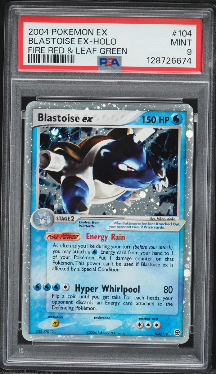 2004 Pokemon EX Fire Red Leaf Green Holo Blastoise #104 PSA 9 MINT