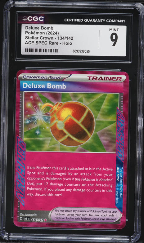 2024 Pokemon Scarlet & Violet Stellar Crown Ace Spec Deluxe Bomb #134 CGC 9  MINT on Fanatics Collect