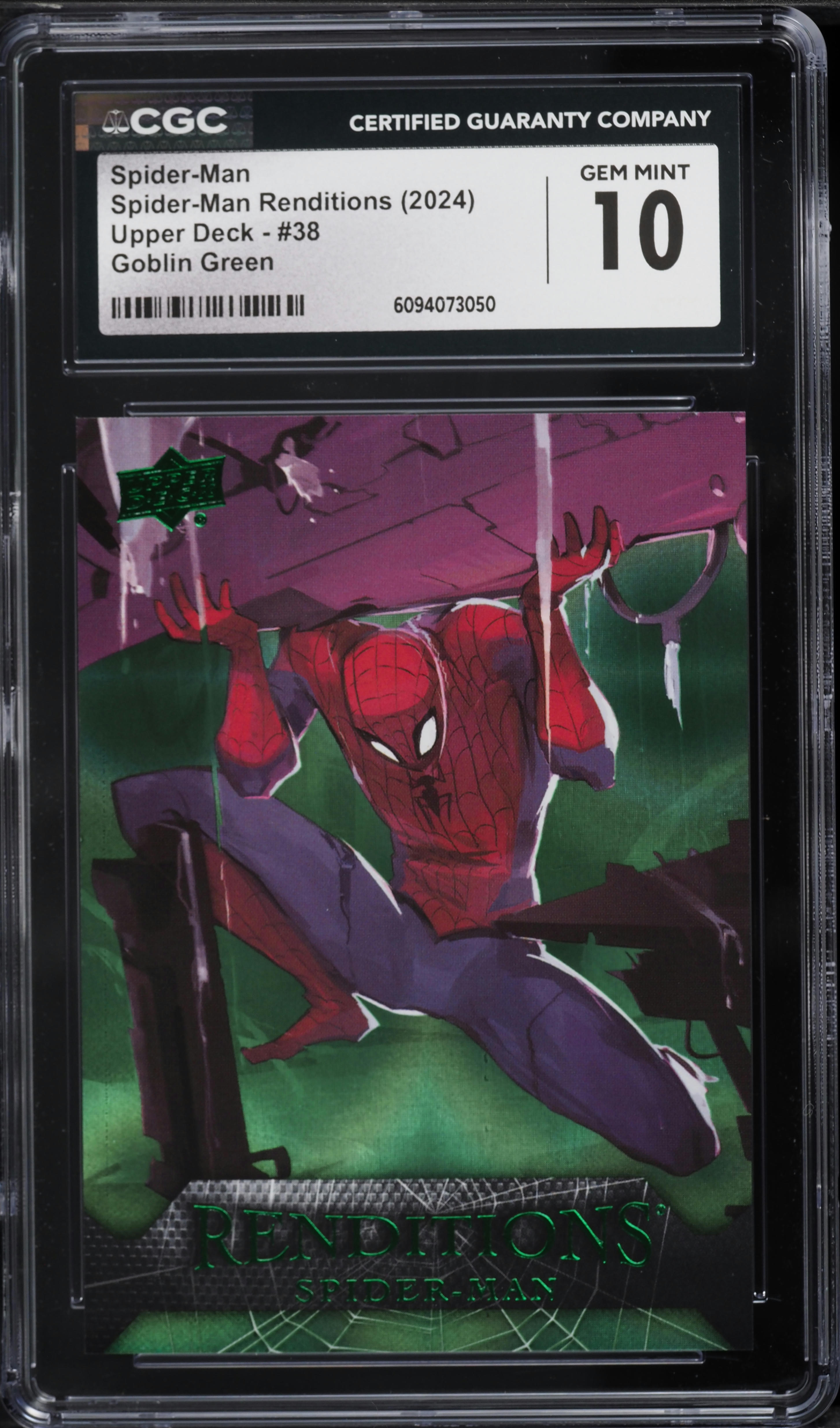 2024 Upper Deck Spider-Man Renditions Goblin Green Spider-Man /399
