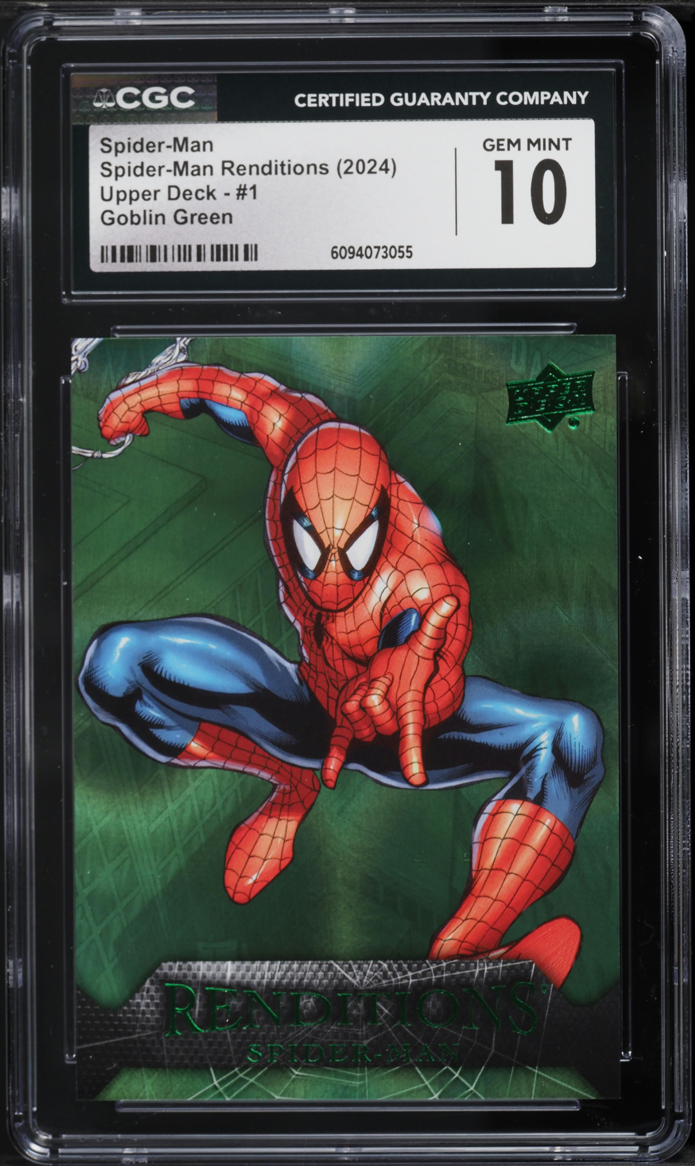 2024 Upper Deck Spider-Man Renditions Goblin Green Spider-Man /399