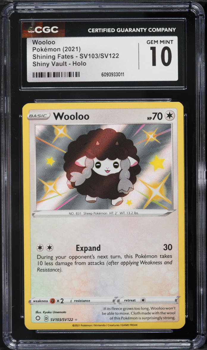 2021 Pokemon Sword & Shield Shining Fates Shiny Vault Holo Wooloo #SV103 CGC 10 GEM MINT - Main Image