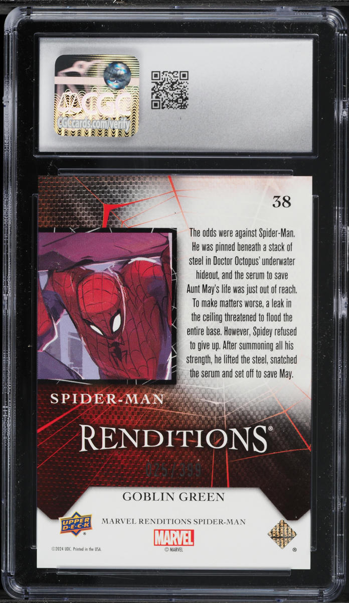 2024 Upper Deck Spider-Man Renditions Goblin Green Spider-Man /399