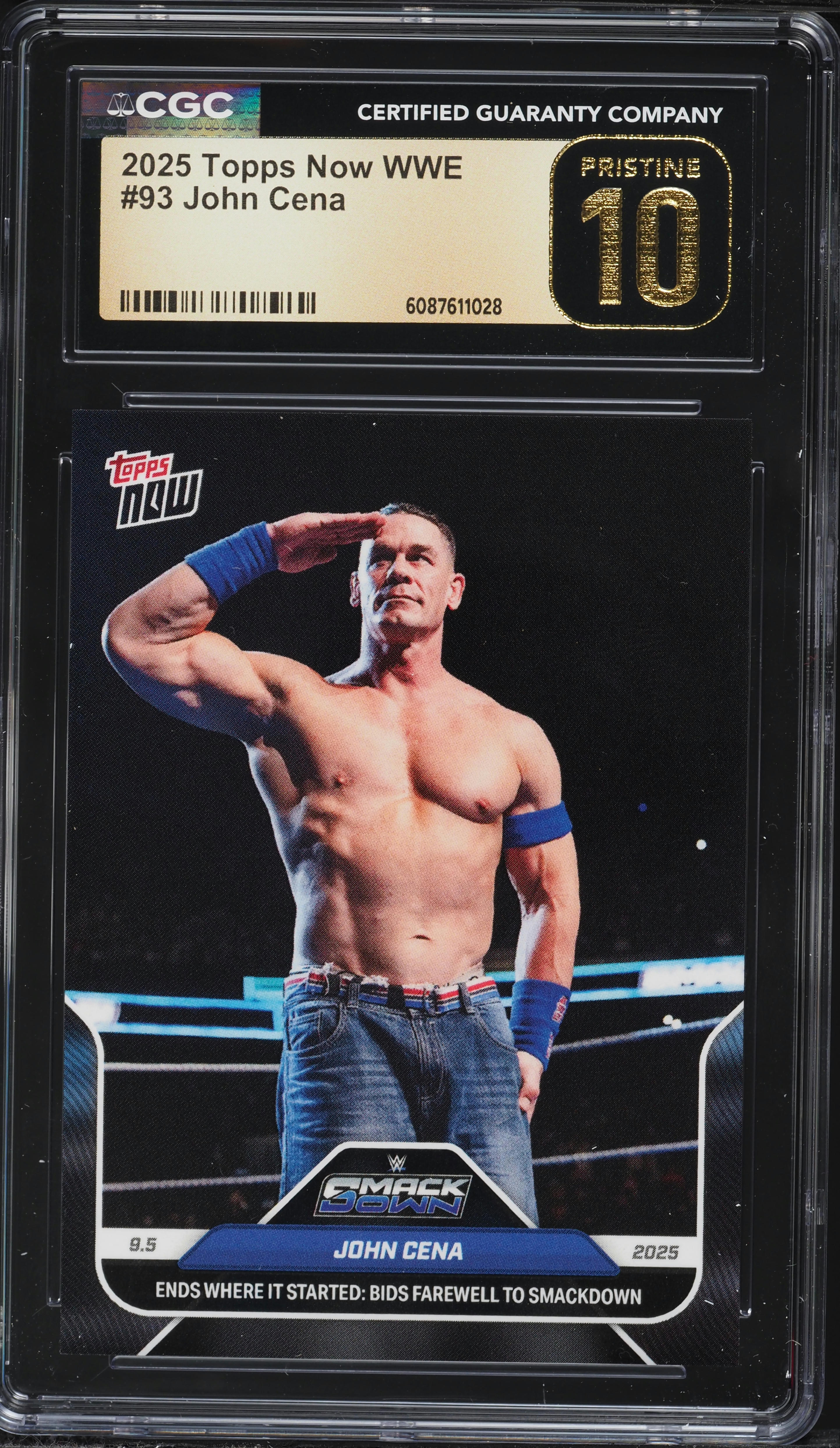 2025 Topps Now WWE John Cena #29 Trading Card - Graded PSA 9 Mint Condition