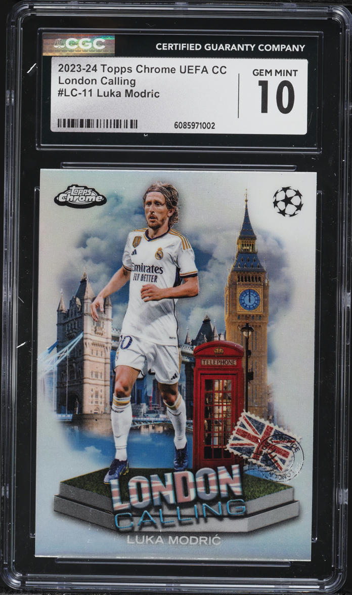 2023-24 Topps Chrome UEFA London Calling Luka Modric #LC-11 CGC 10 GEM MINT
