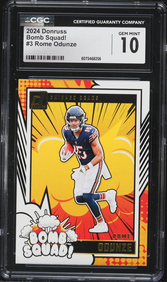 2024 Donruss Bomb Squad! Rome Odunze ROOKIE #3 CGC 10 GEM MINT
