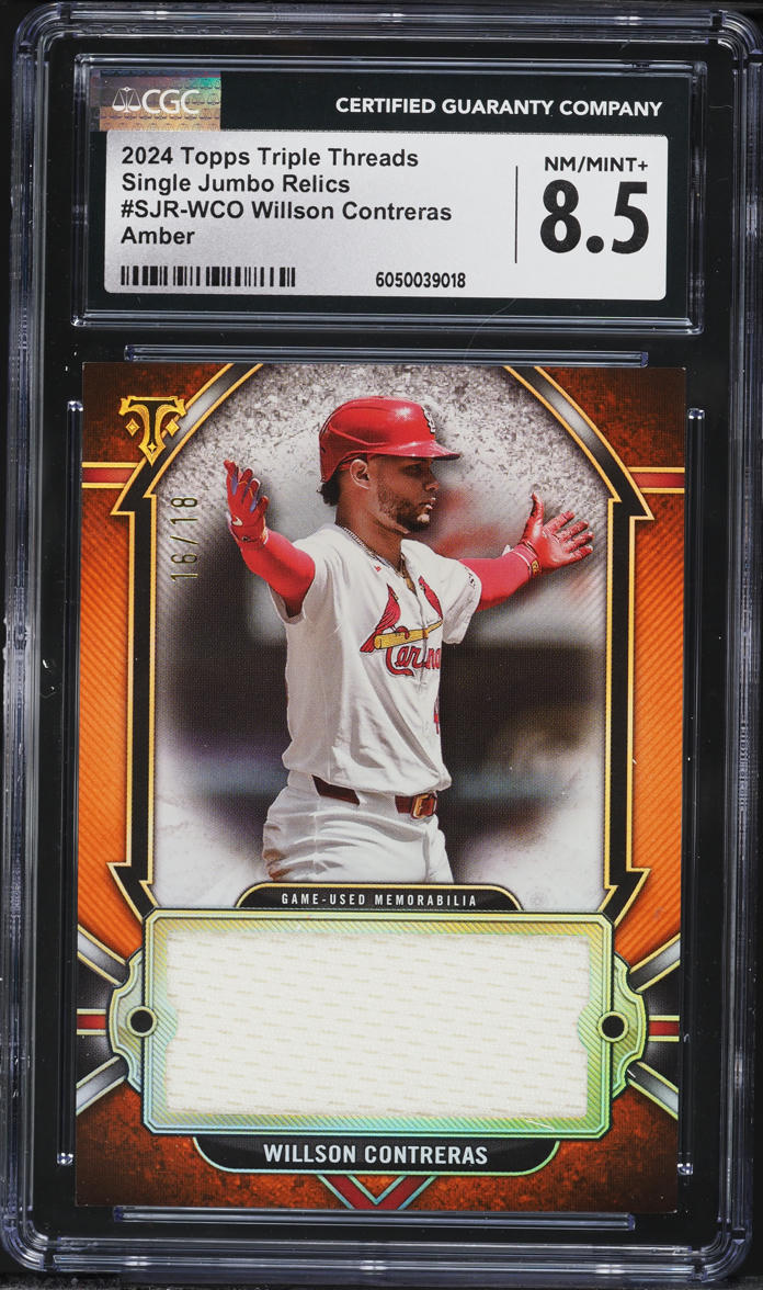 2024 Topps Triple Threads Single Jumbo Amber Willson Contreras PATCH /18 CGC 8.5 NM-MT+