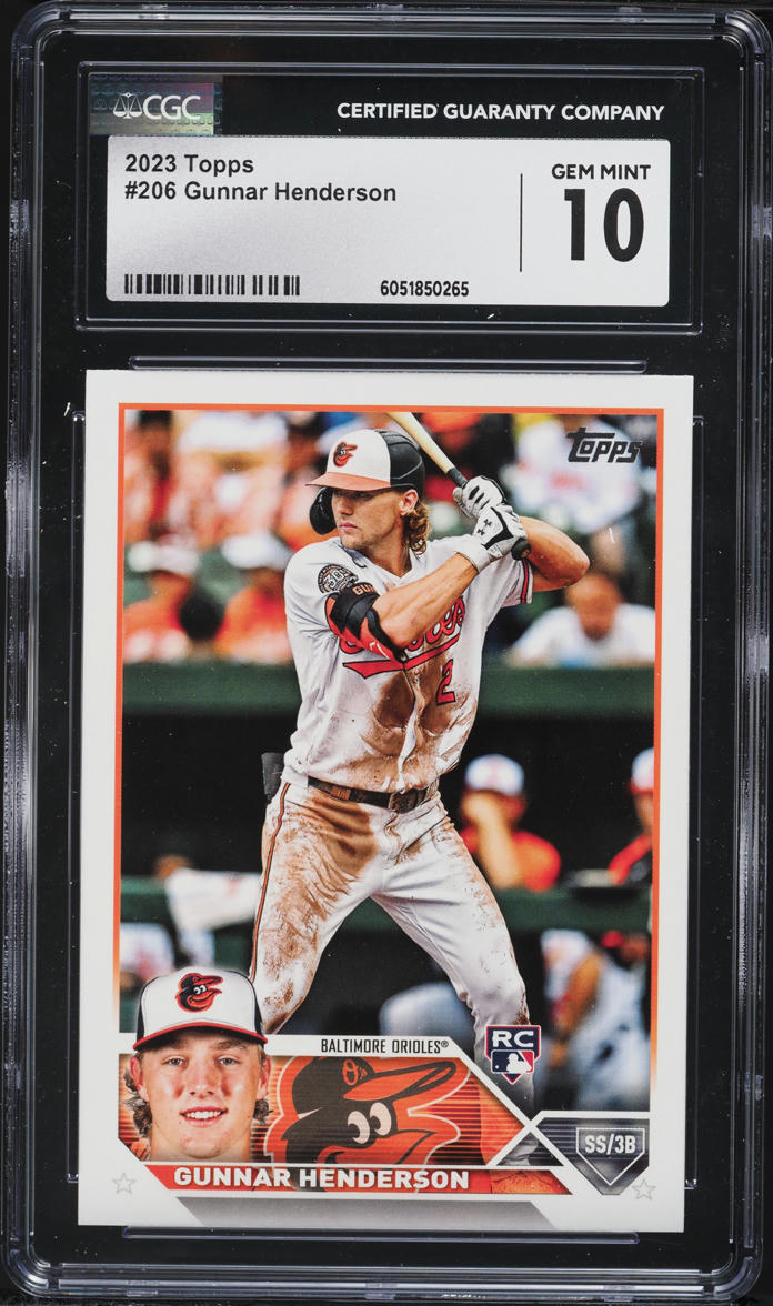 2023 Topps Gunnar Henderson ROOKIE #206 CGC 10 GEM MINT