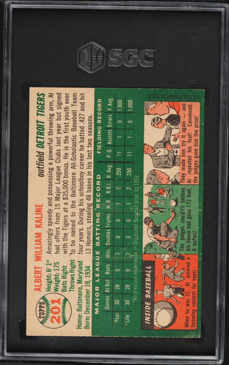 1954 Topps Al Kaline ROOKIE #201 SGC 4.5 VGEX+