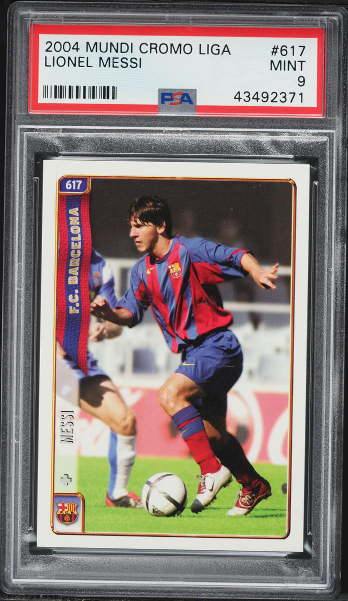 2004 Mundi Cromo Liga Lionel Messi ROOKIE #617 PSA 9 MINT