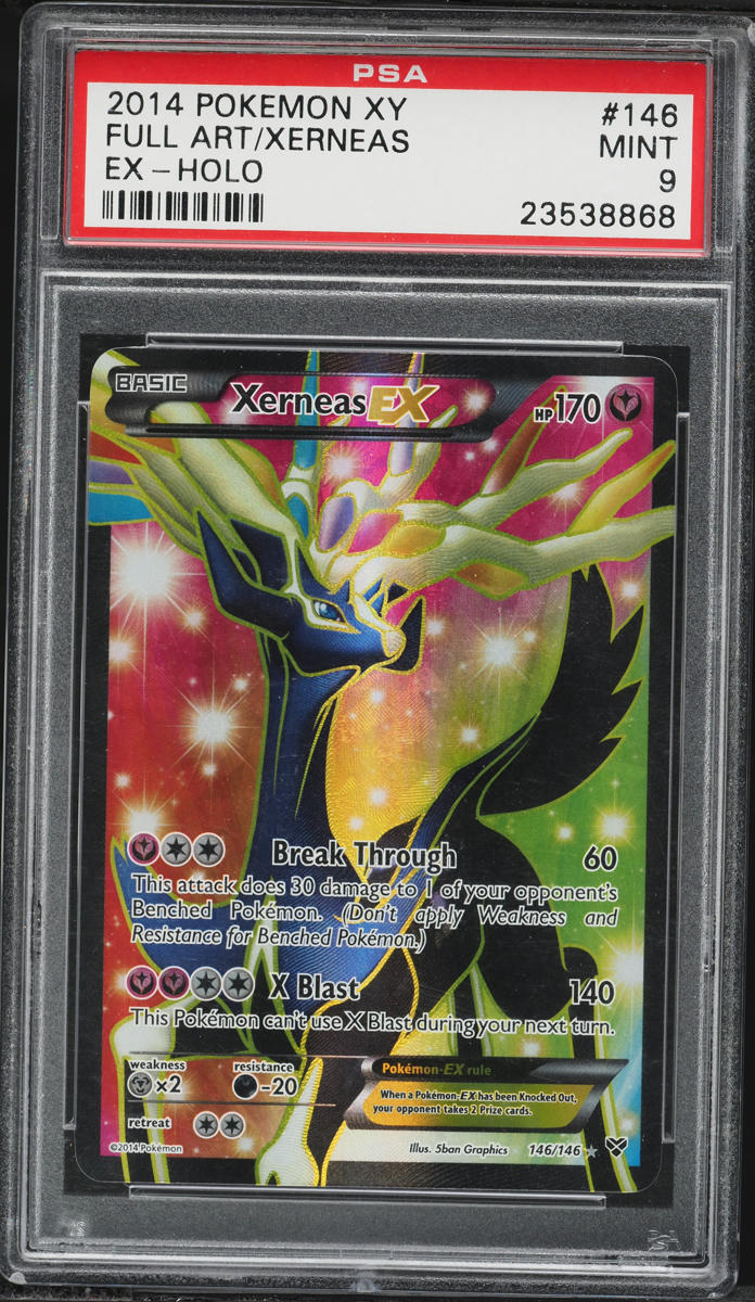 2014 Pokemon XY Full Art Xerneas EX #146 PSA 9 MINT on Fanatics Collect