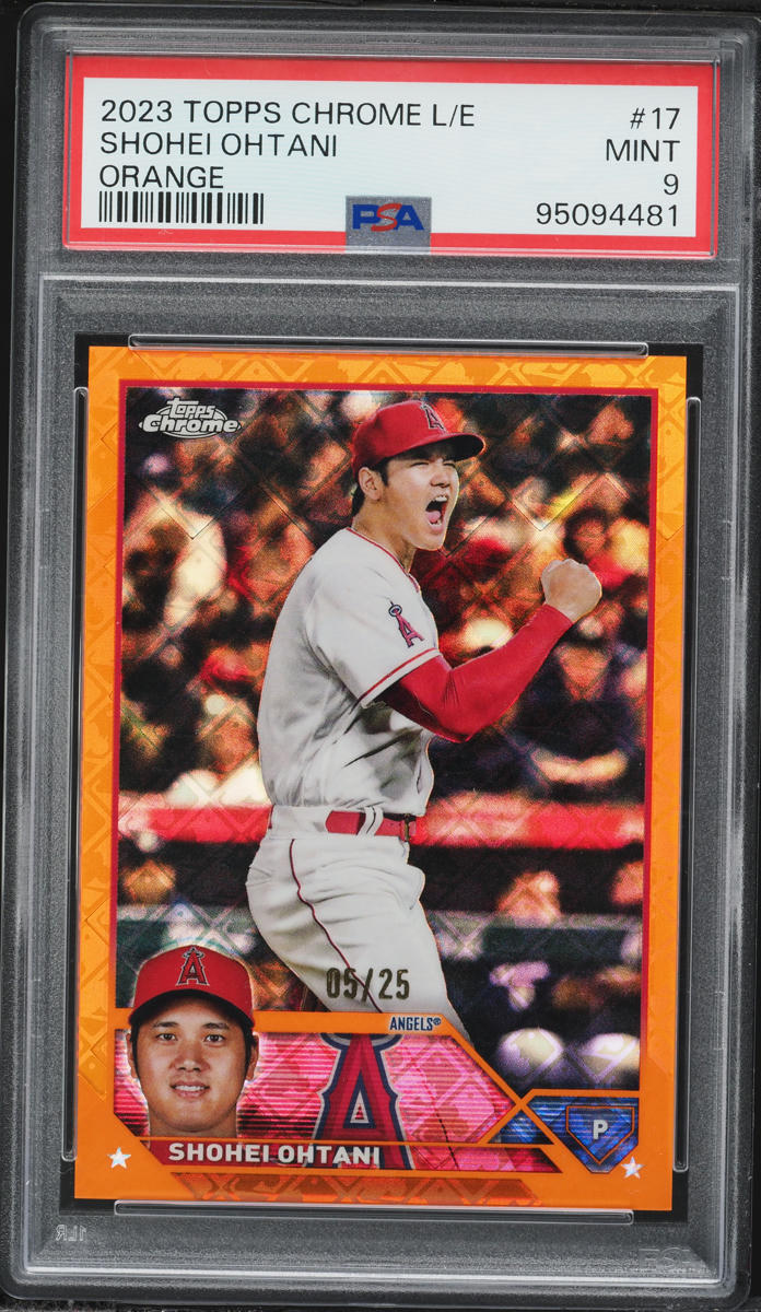 2023 Topps Chrome Logofractor Orange Refractor Shohei Ohtani /25 #17 PSA 9 MINT