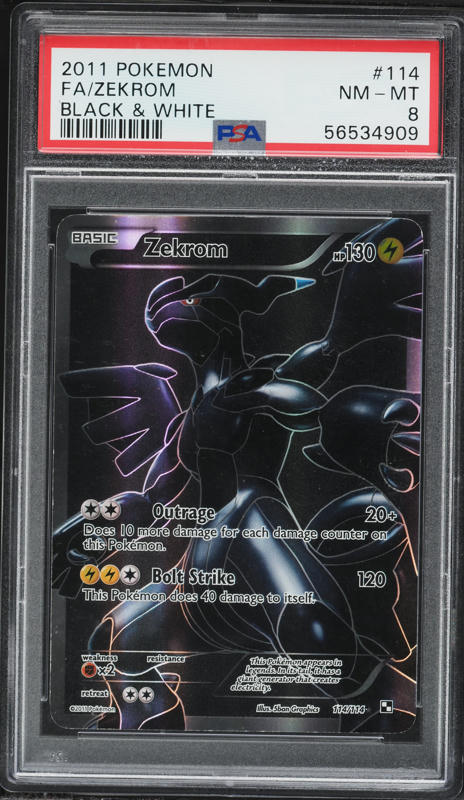 zekrom pokemon card 2011 pokemon black and white zekrom card PSA 9 Zekrom Holo 47/114 Black & White 2011 Pokemon Card