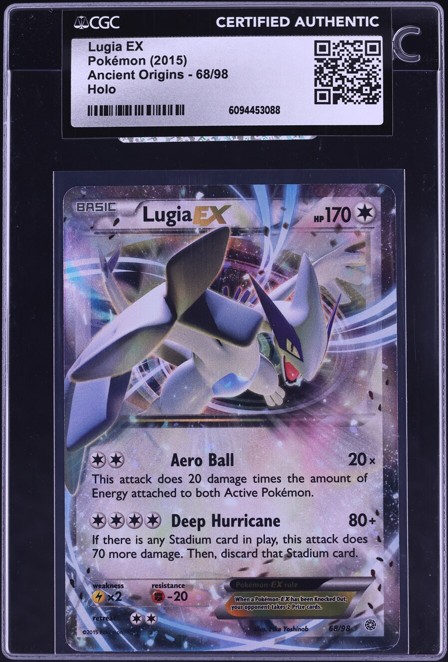 2015 Pokemon XY Ancient Origins Holo Lugia EX #68 CGC AUTH