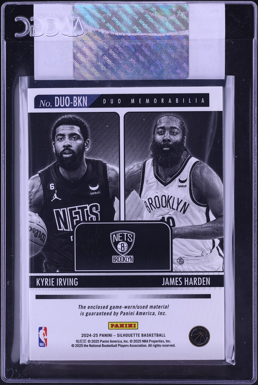 2024 Panini Silhouette Duo Kyrie Irving & James Harden PATCH #DOU