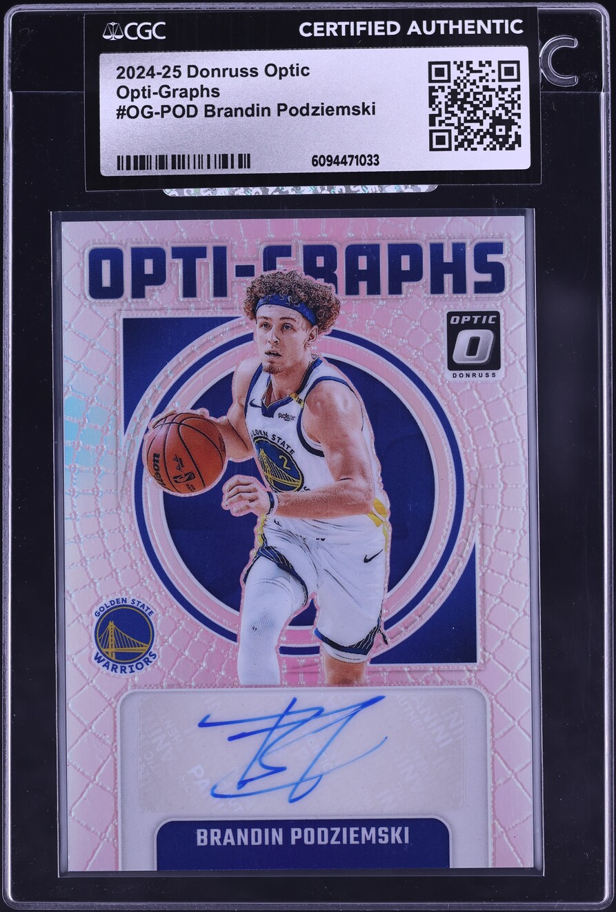 2024 Donruss Optic Opti-Graphs Brandin Podziemski AUTO /99 #OG-POD CGC AUTH