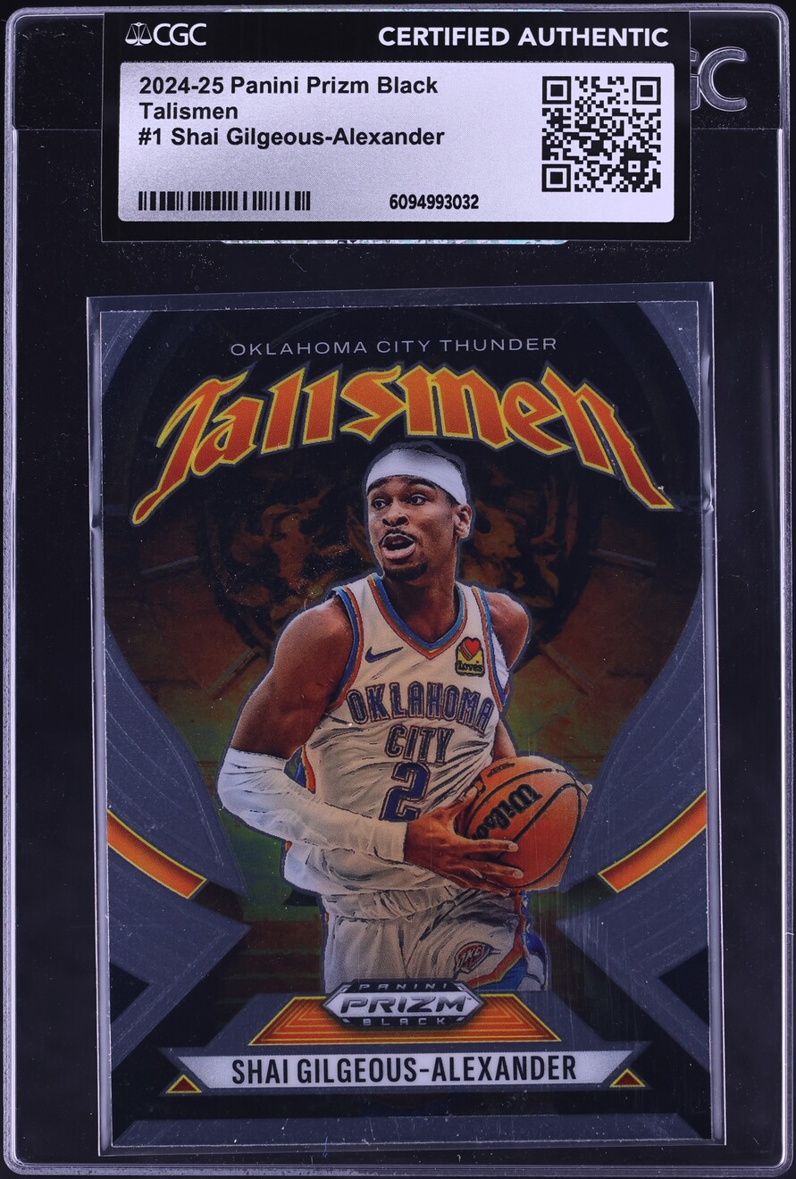 2024 Panini Prizm Black Talismen Shai Gilgeous-Alexander #1 CGC AUTH