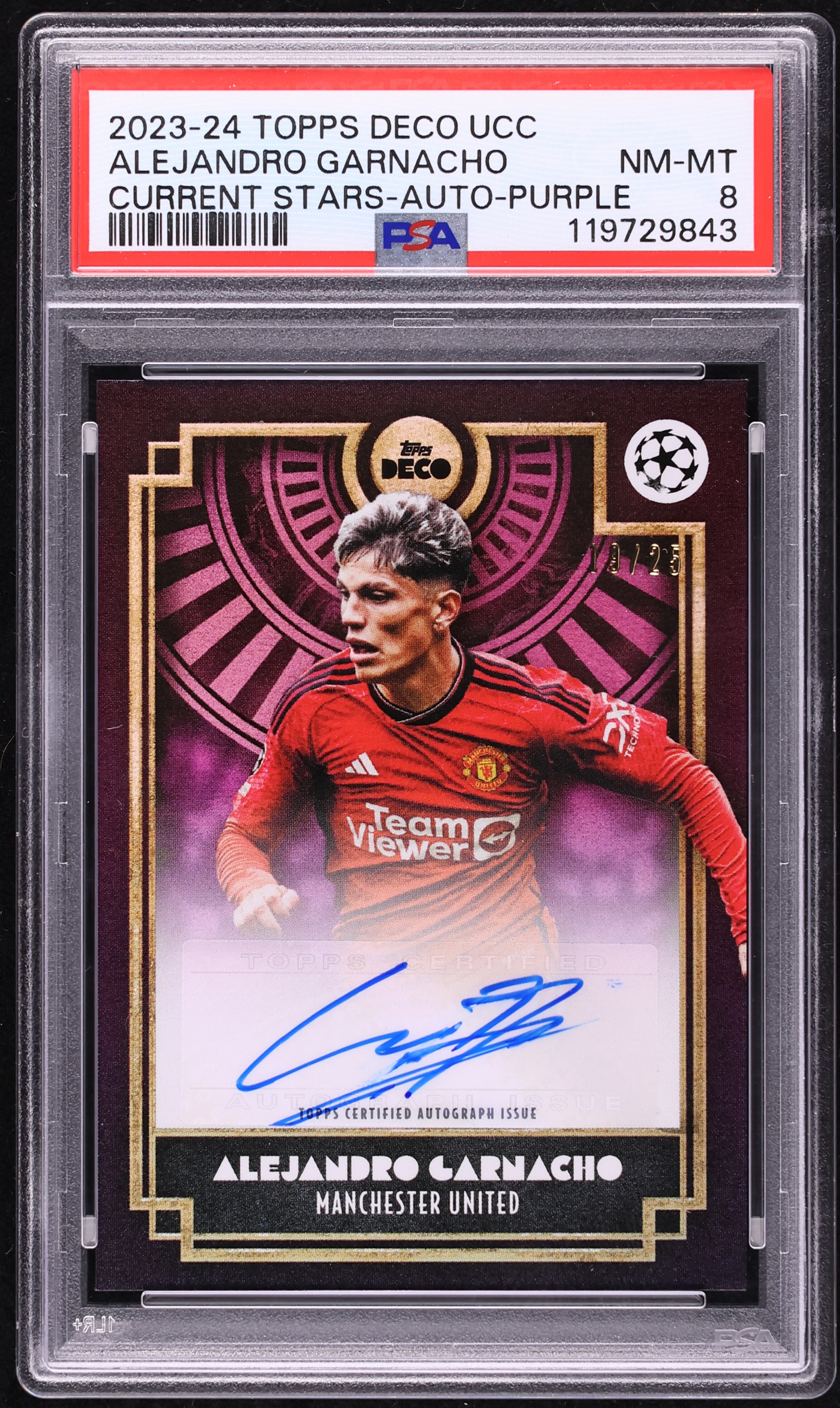 2023 Topps Deco UEFA Club Competitions Current Stars Purple